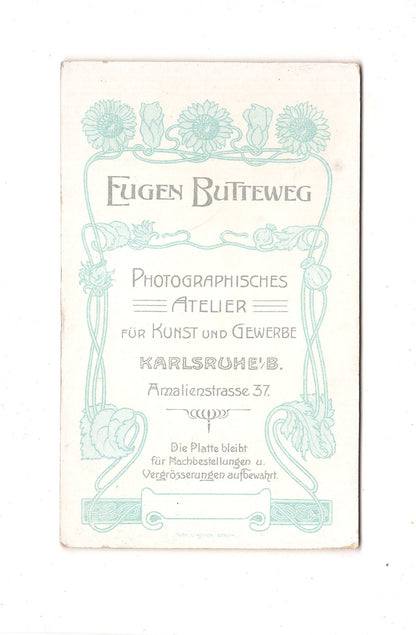 Fotografie Damenportrait - Karlsruhe 1904 / CDV C1-12