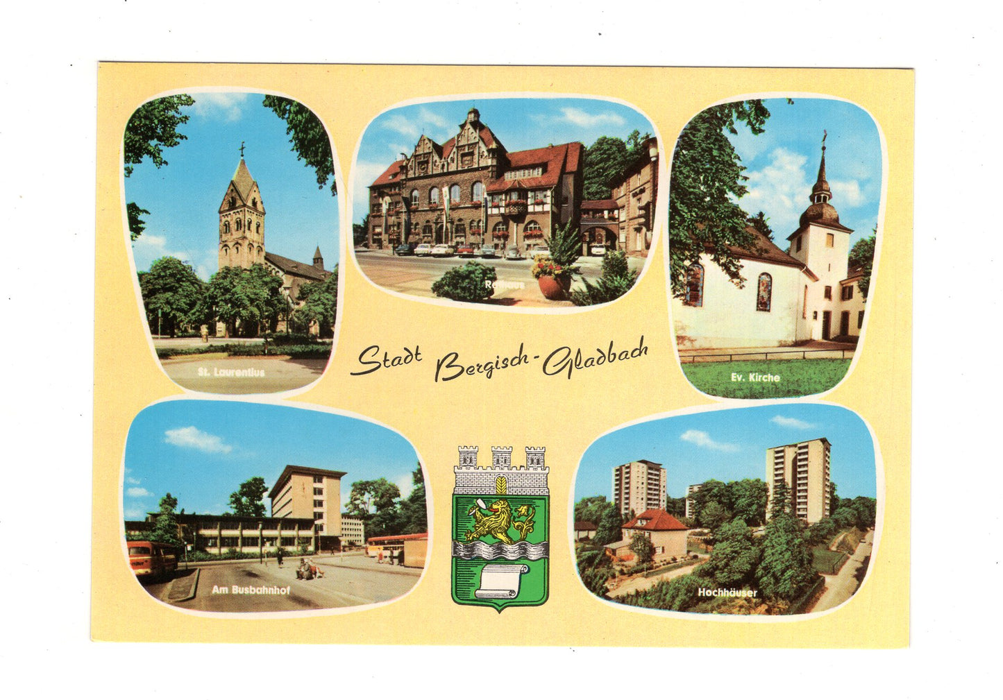 Ansichtskarte Bergisch Gladbach / St. Laurentius / Rathaus +++
