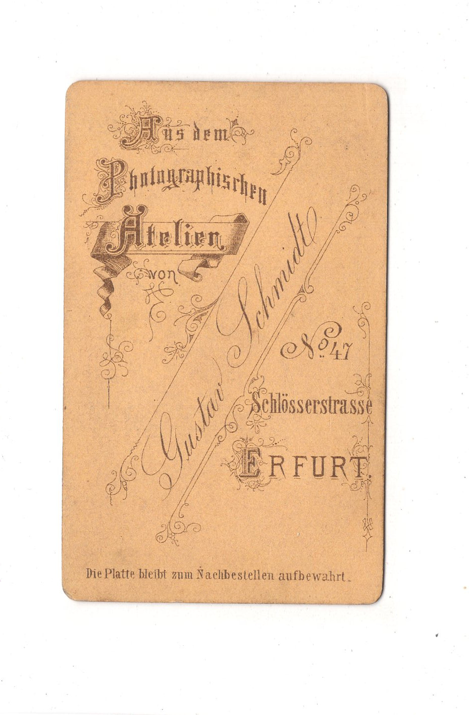 Fotografie Damenportrait - Erfurt 1870er / CDV C1-12