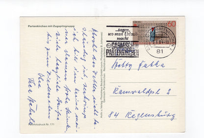 Ansichtskarte Partenkirchen mit Zugspitzgruppe