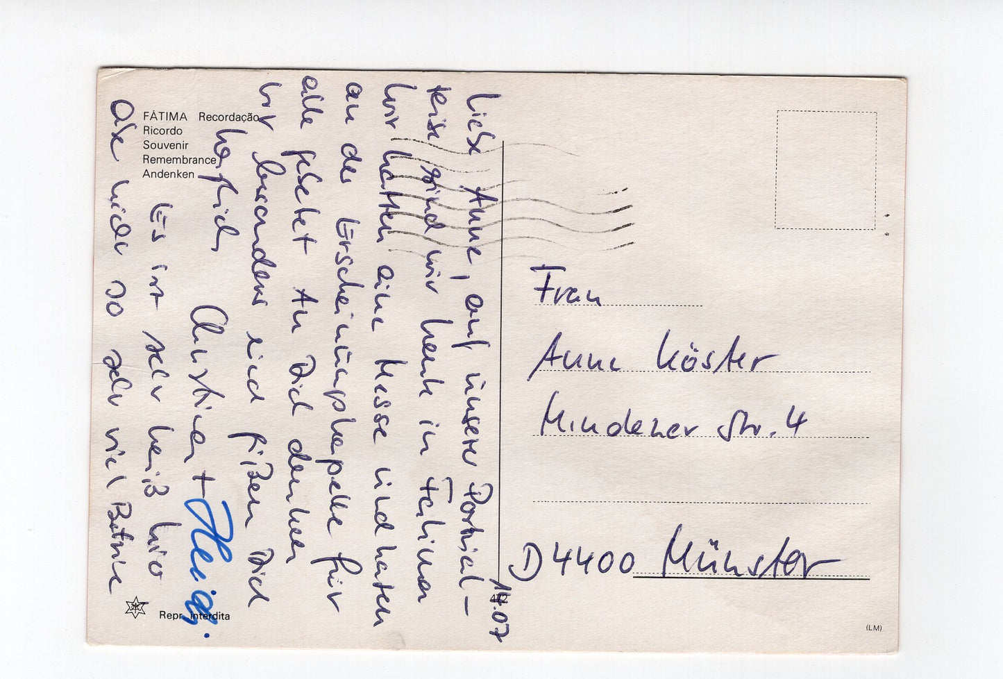 Ansichtskarte Fatima / Portugal
