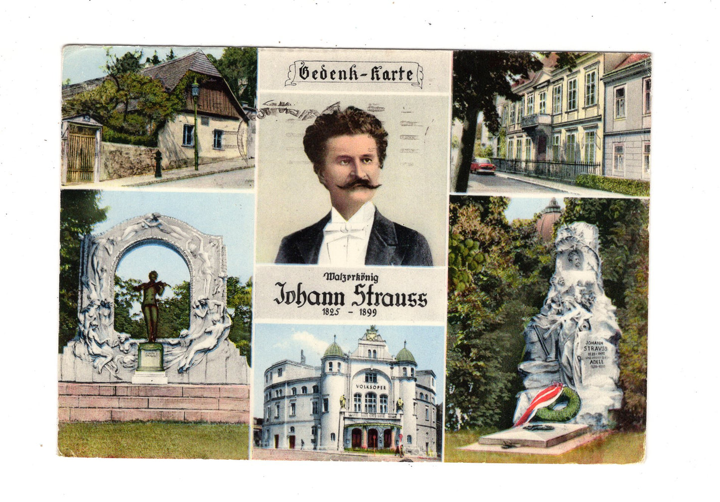 Ansichtskarte Johann-Strauß-Gedenk-Karte / Wien Vienna / Österreich