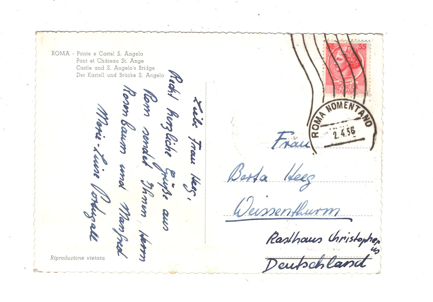 Ansichtskarte Roma Rom / Ponte e Castel S. Angelo / Italien / N1-56