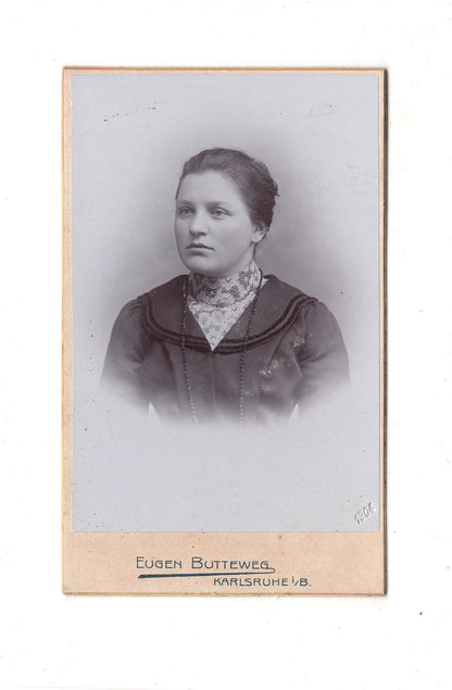 Fotografie Damenportrait - Karlsruhe 1904 / CDV C1-12