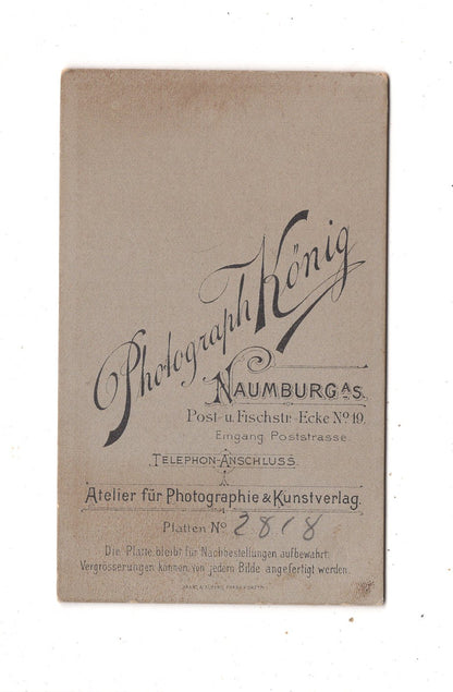 Fotografie Niedliches kleines Mädchen - Naumburg an der Saale 1893