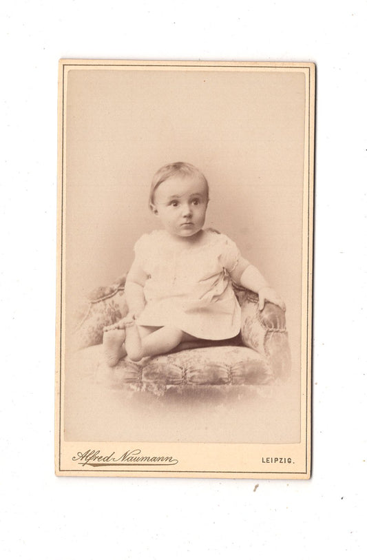 Fotografie Niedliches kleines Kind - Leipzig 1890er / CDV M1-35