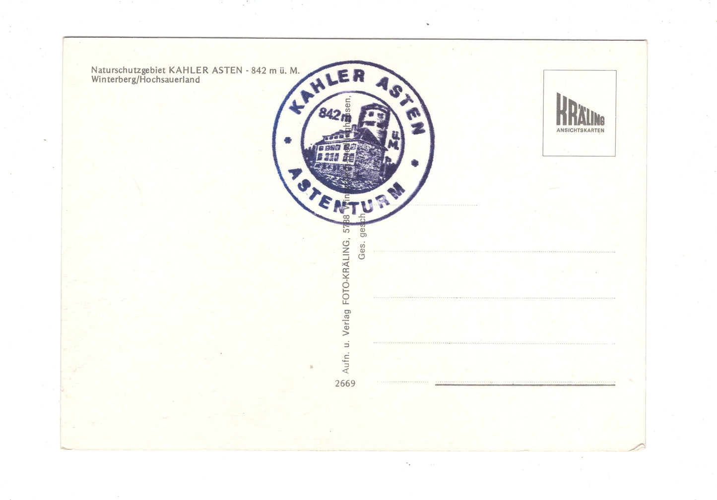 Ansichtskarte Kahler Asten / Winterberg / Hochsauerland / H1-62