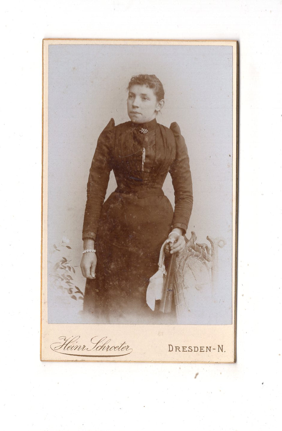 Fotografie Feine Dame - Dresden 1890er / CDV L1-33