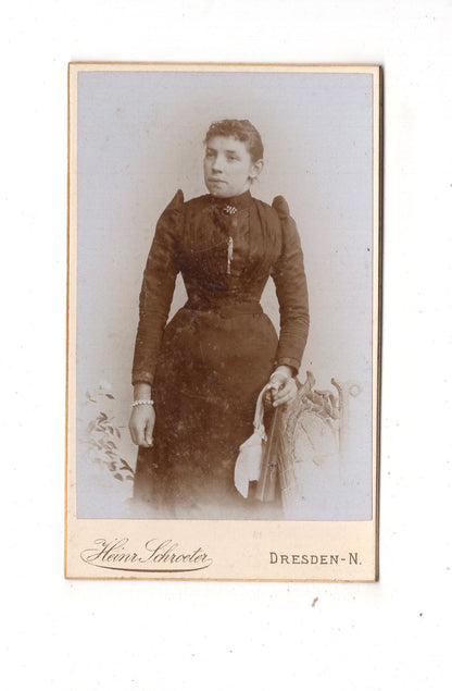 Fotografie Feine Dame - Dresden 1890er / CDV L1-33