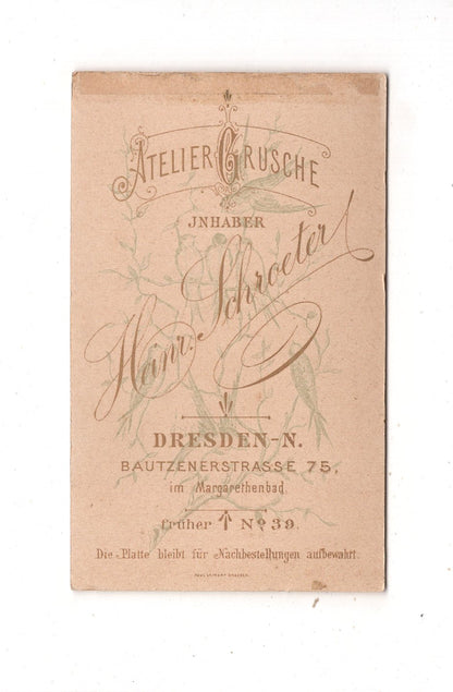 Fotografie Feine Dame - Dresden 1890er / CDV L1-33