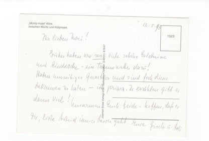 Ansichtskarte Müritz-Hotel Klink zwischen Müritz und Kölpinsee