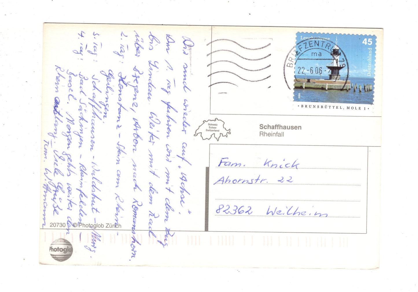 Ansichtskarte Schaffhausen / Schweiz