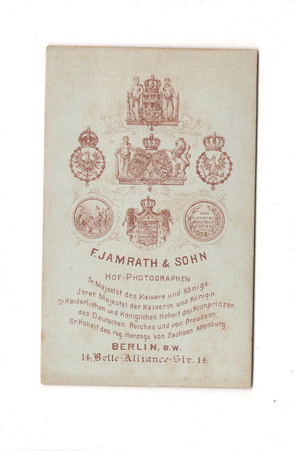 Fotografie Damenportrait - Berlin 1880er / CDV C1-12