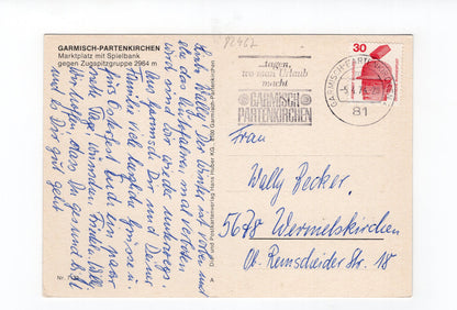 Ansichtskarte Garmisch-Partenkirchen / Marktplatz mit Spielbank