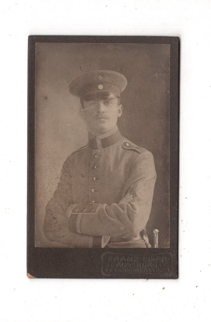 Fotografie Soldat - Augsburg um 1910