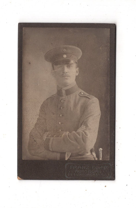 Fotografie Soldat - Augsburg um 1910