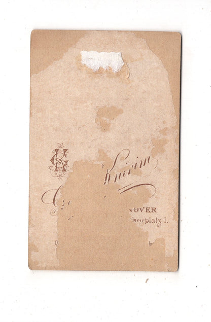 Fotografie Niedlicher kleiner Junge - Hannover 1880er / CDV M1-15