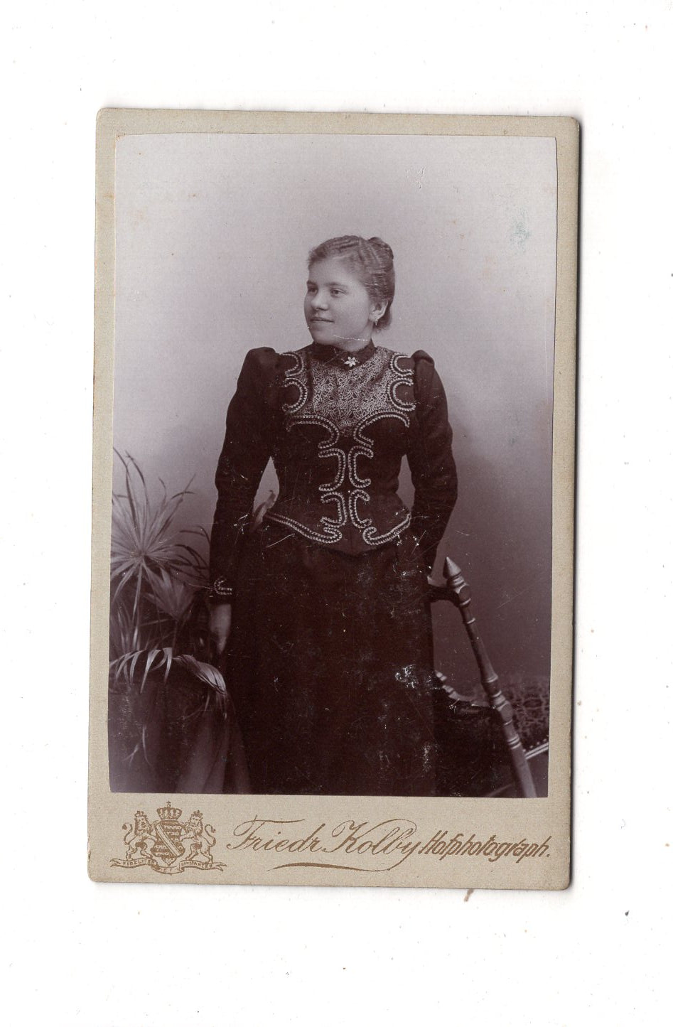 Fotografie Feine Dame - Plauen im Vogtland 1900 / CDV L1-33