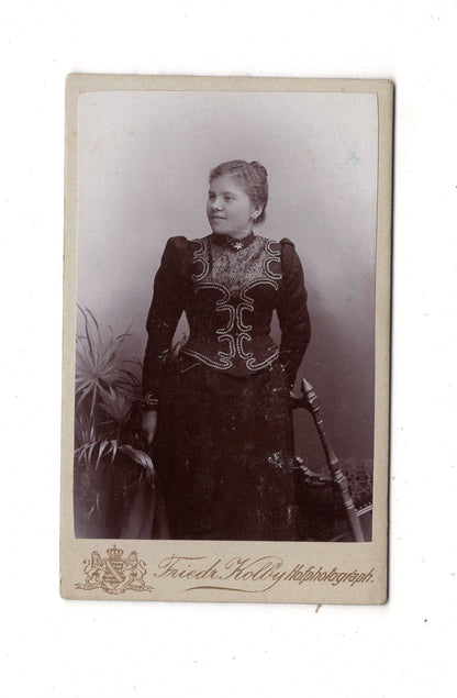 Fotografie Feine Dame - Plauen im Vogtland 1900 / CDV L1-33