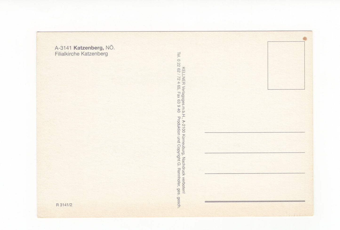 Ansichtskarte Katzenberg / Filialkirche / Niederösterreich / Österreich