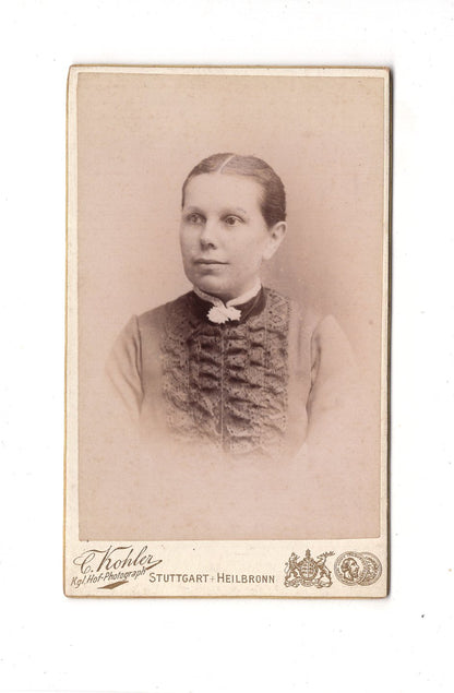 Fotografie Damenportrait - Stuttgart / Heilbronn 1880er / CDV C1-12