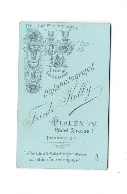 Fotografie Feine Dame - Plauen im Vogtland 1900 / CDV L1-33