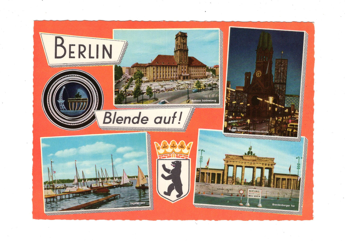 Ansichtskarte Berlin / Rathaus Schöneberg / Brandenburger Tor +++