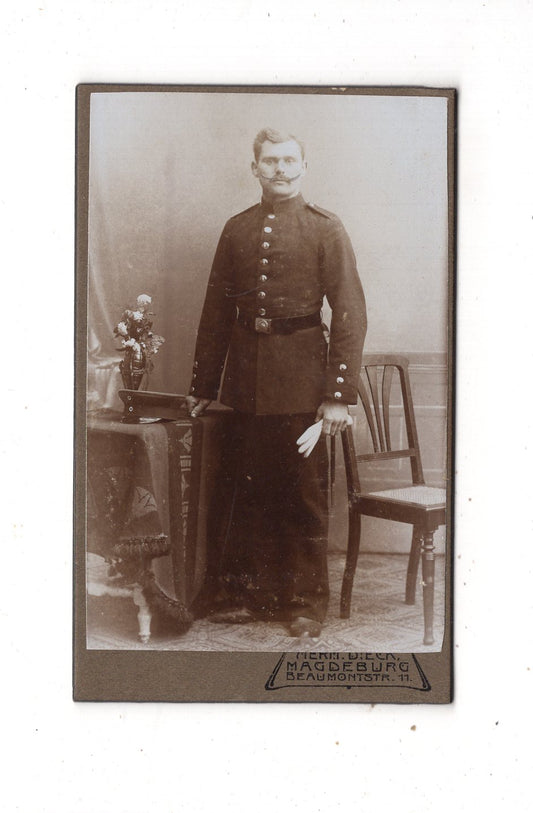 Fotografie Soldat - Magdeburg 1900er