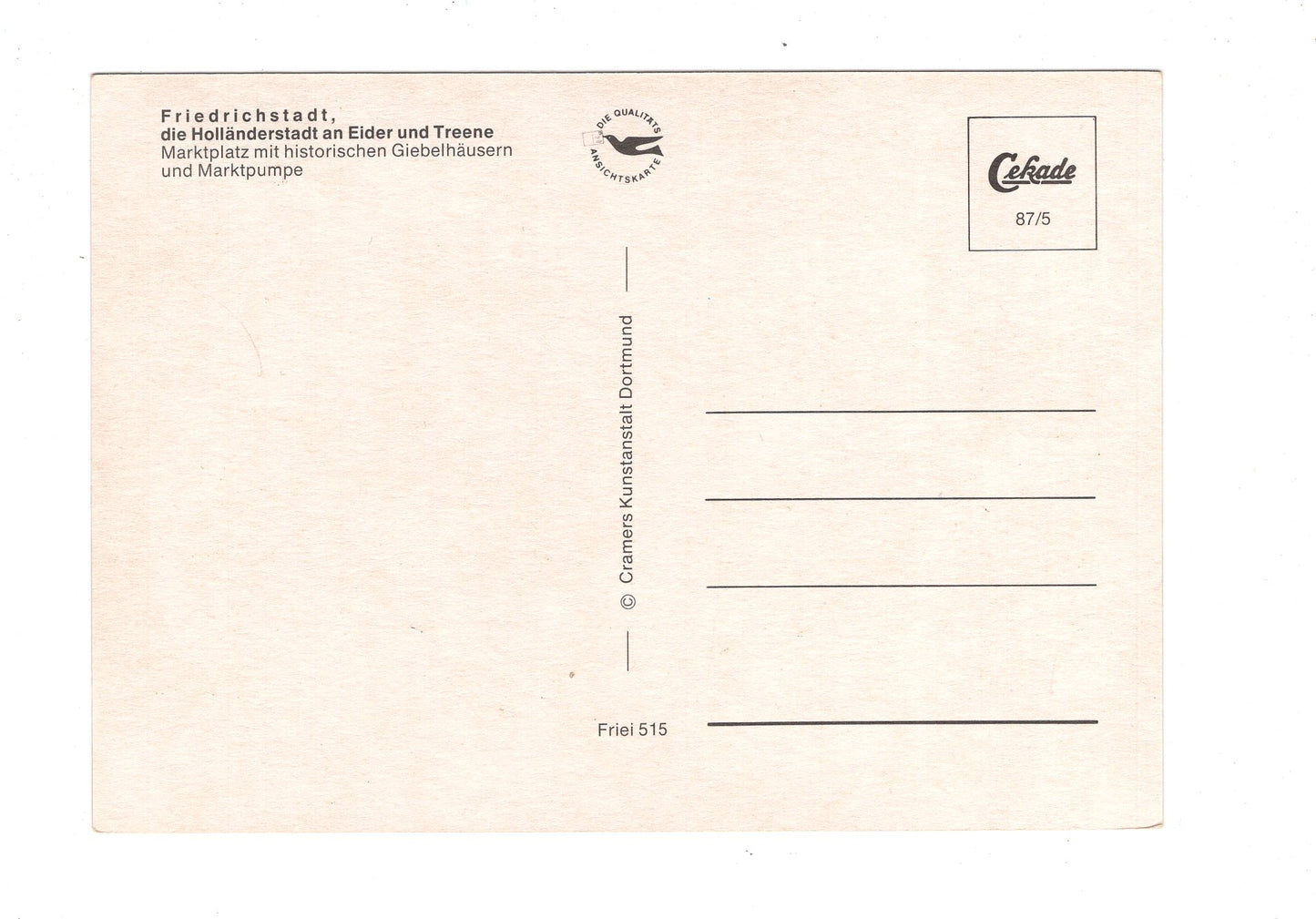 Ansichtskarte Friedrichstadt an Eider und Treene / Marktplatz / H1-63