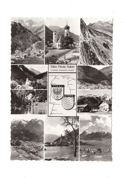 Ansichtskarte Drei-Pässe-Fahrt / Tirol-Bayern / Österreich-Deutschland