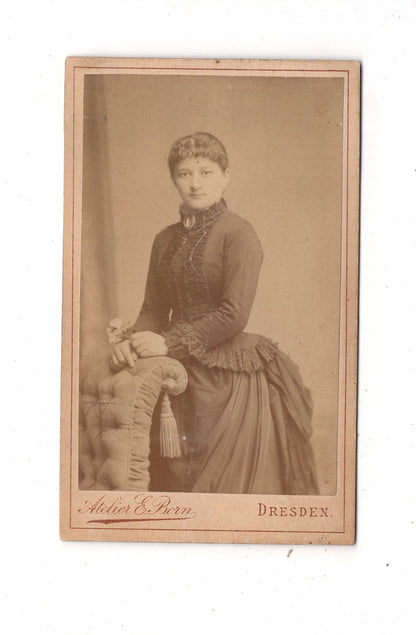 Fotografie Feine Dame - Dresden um 1880 / CDV L1-33