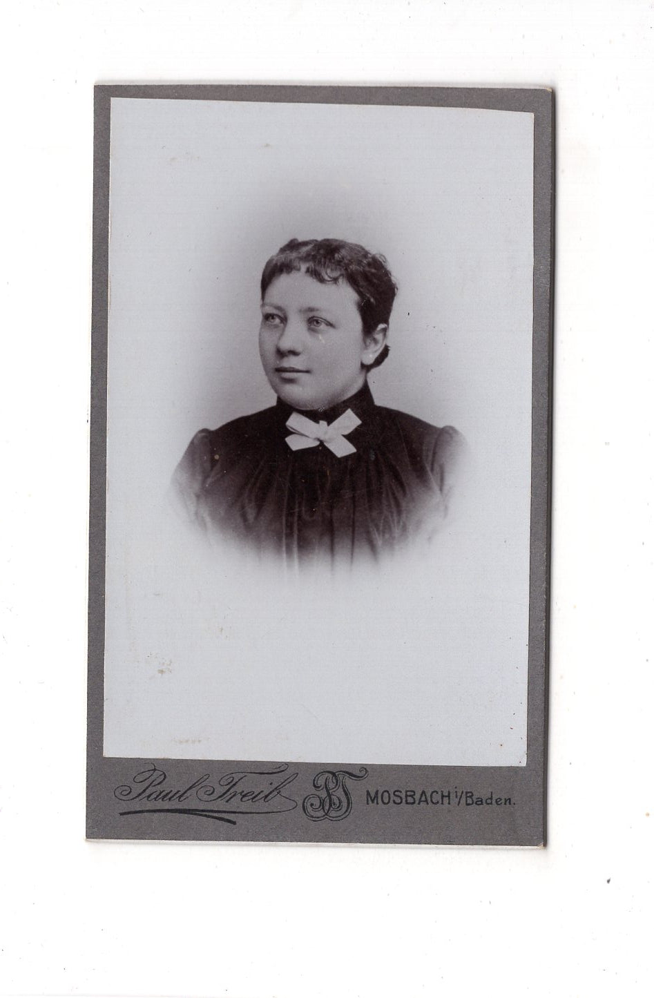 Fotografie Damenportrait - Mosbach in Baden 1900er / CDV C1-12