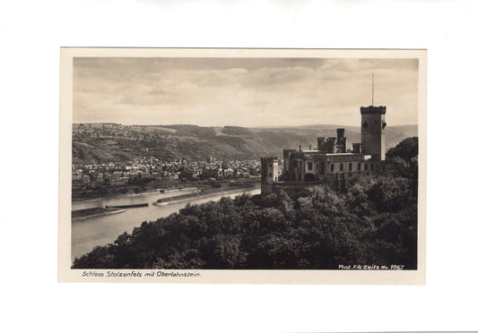 Ansichtskarte Schloss Stolzenfels mit Oberlahnstein