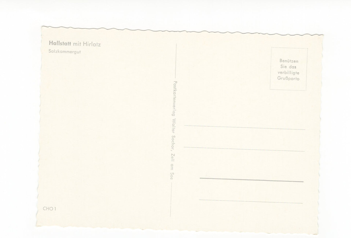 Ansichtskarte Hallstatt / Salzkammergut / Österreich