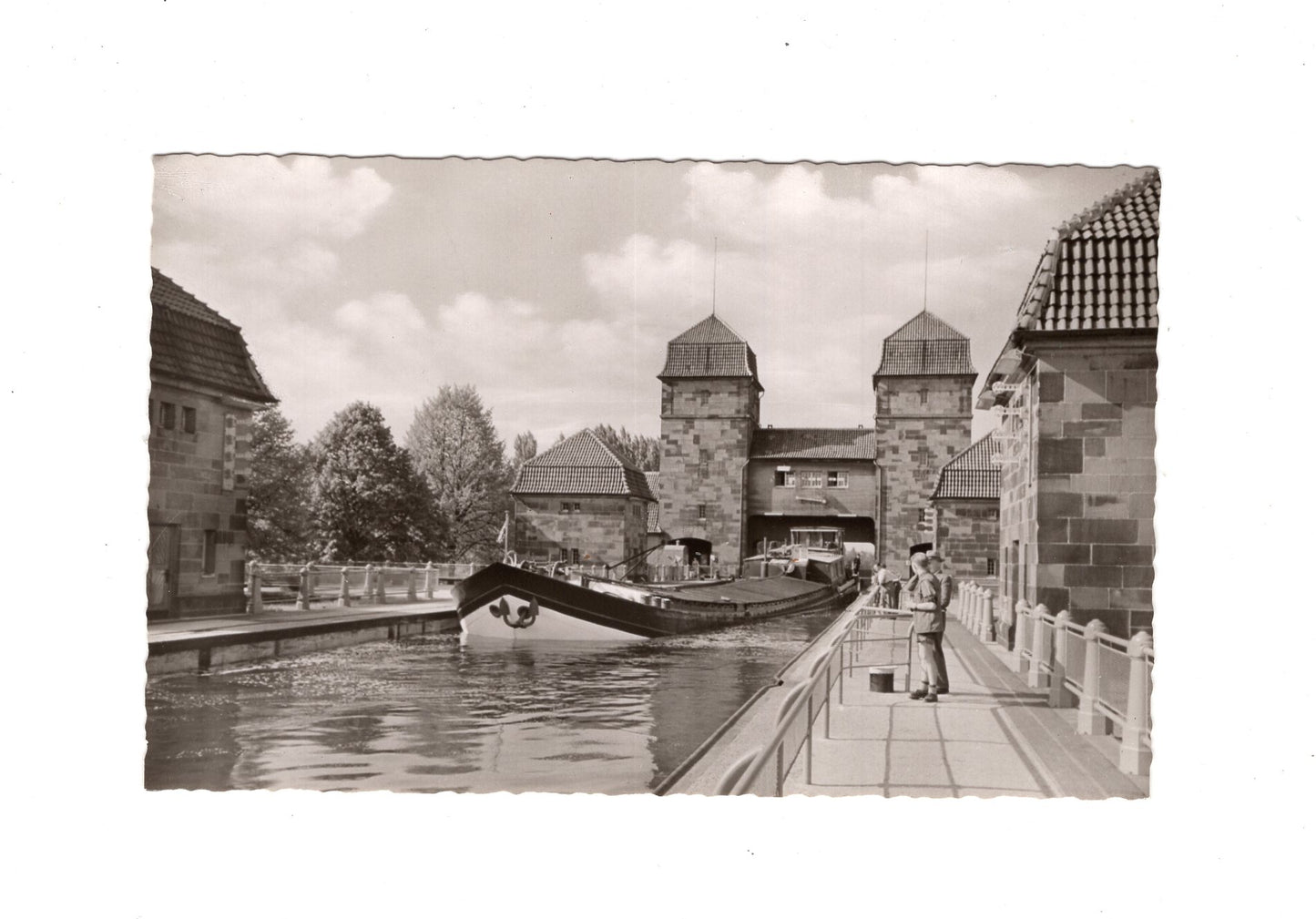 Ansichtskarte Minden in Westfalen / Schachtschleuse