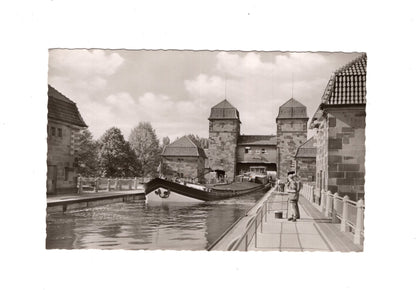 Ansichtskarte Minden in Westfalen / Schachtschleuse