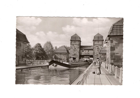 Ansichtskarte Minden in Westfalen / Schachtschleuse