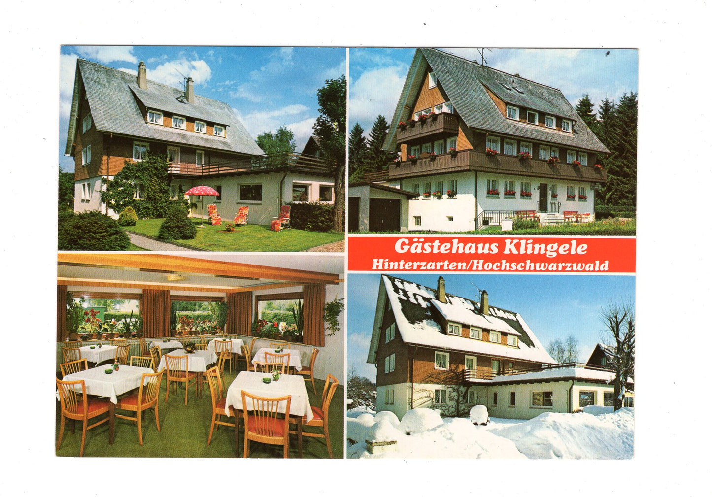 Ansichtskarte Gästehaus Klingele / Hinterzarten im Schwarzwald / G1-66