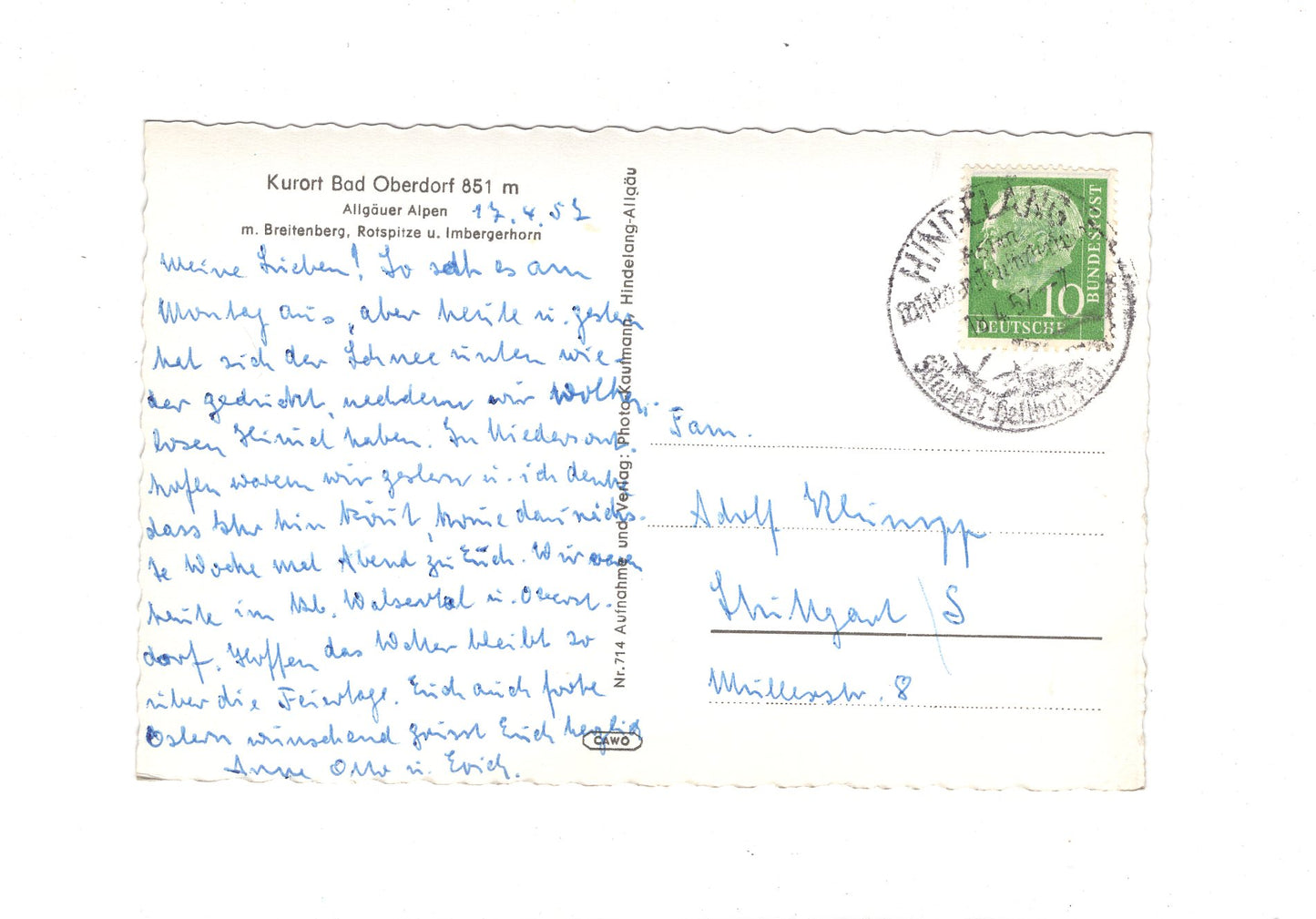 Ansichtskarte Bad Oberdorf / Allgäuer Alpen / I1-61