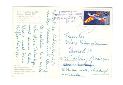 Ansichtskarte Berlin / DDR / Frankfurter Tor / Sitz des Staatsrates +++