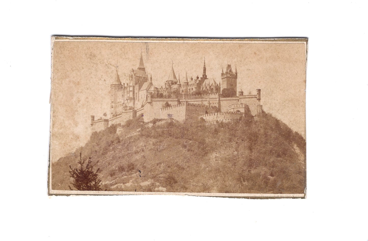 Fotografie Historische Ansicht von Burg Hohenzollern - um 1883