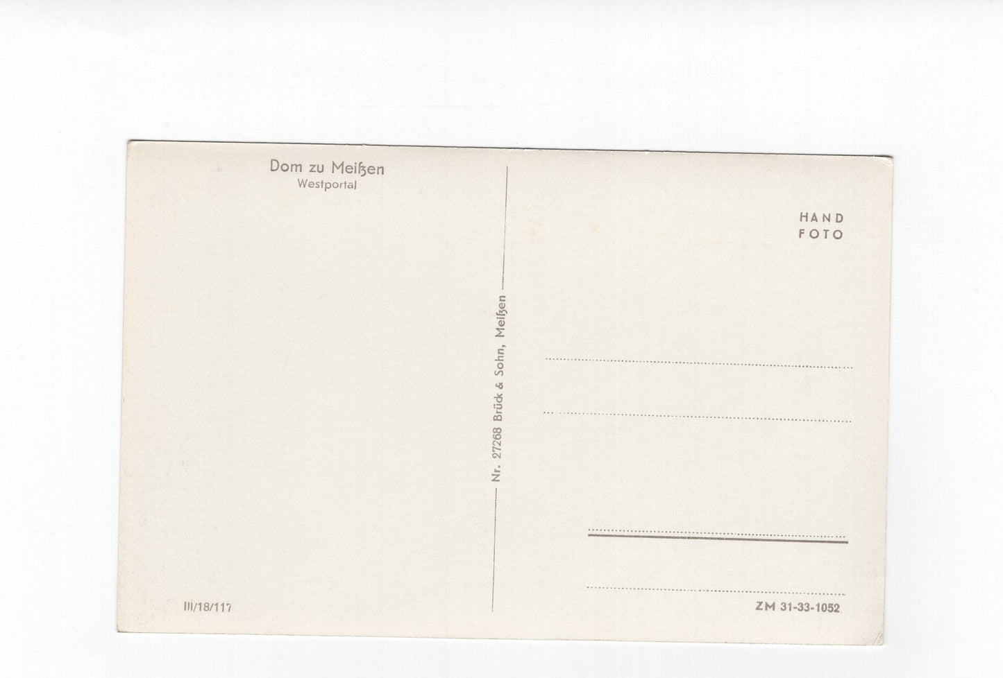 Ansichtskarte  Dom zu Meißen / Westportal