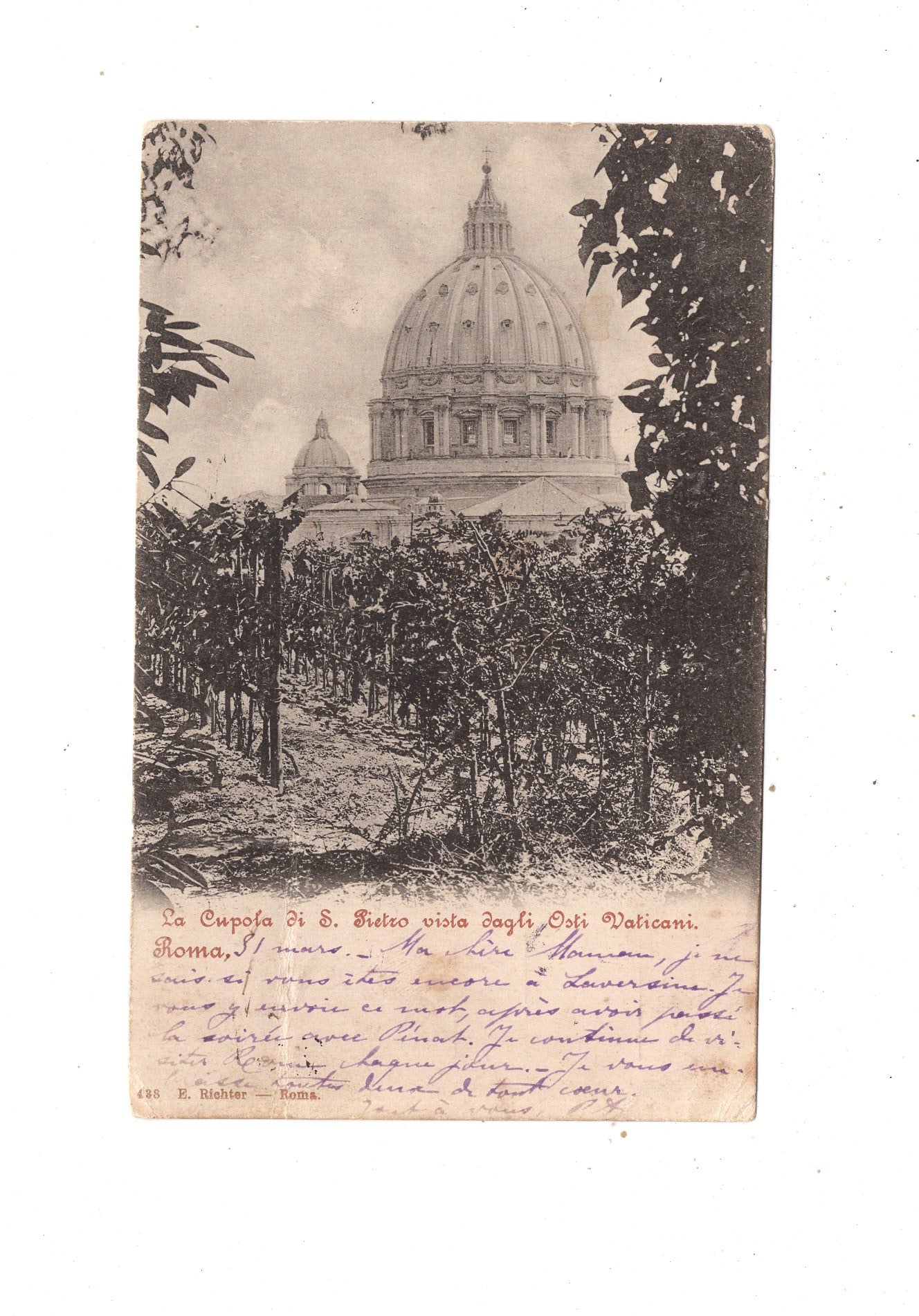 Ansichtskarte Roma Rom / La Cupola di S. Pietro / Italien / N1-56