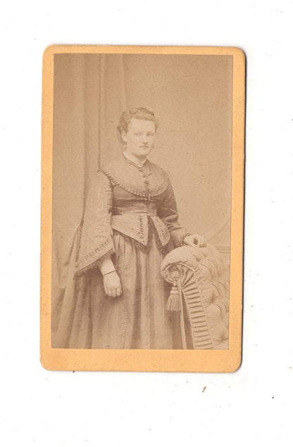 Fotografie Feine Dame - Annaberg 1870er / CDV L1-33