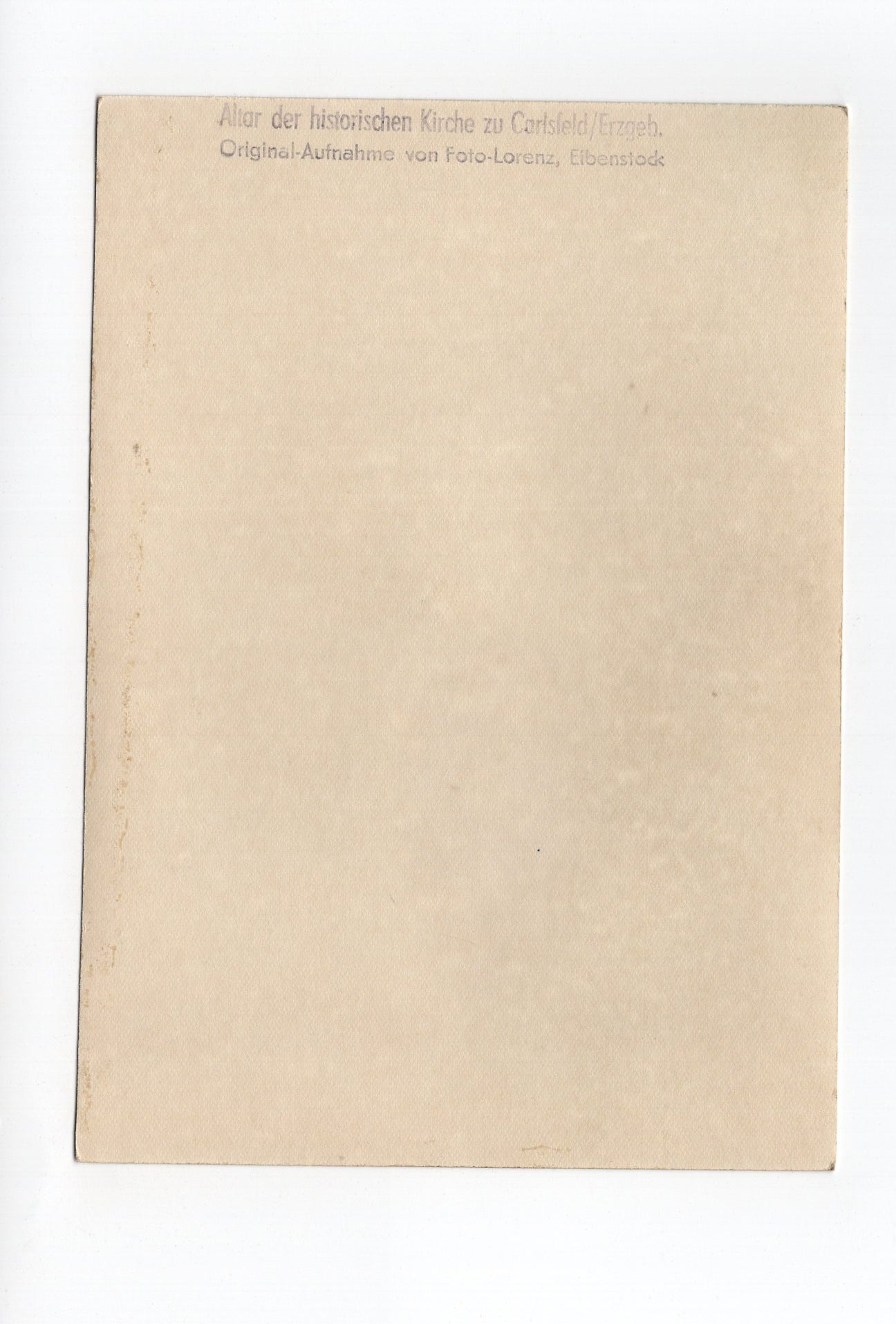 Ansichtskarte Altar der historischen Kirche zu Carlsfeld / Erzgebirge