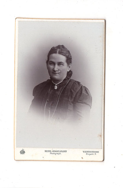 Fotografie Damenportrait - Wernigerode um 1900 / CDV C1-13