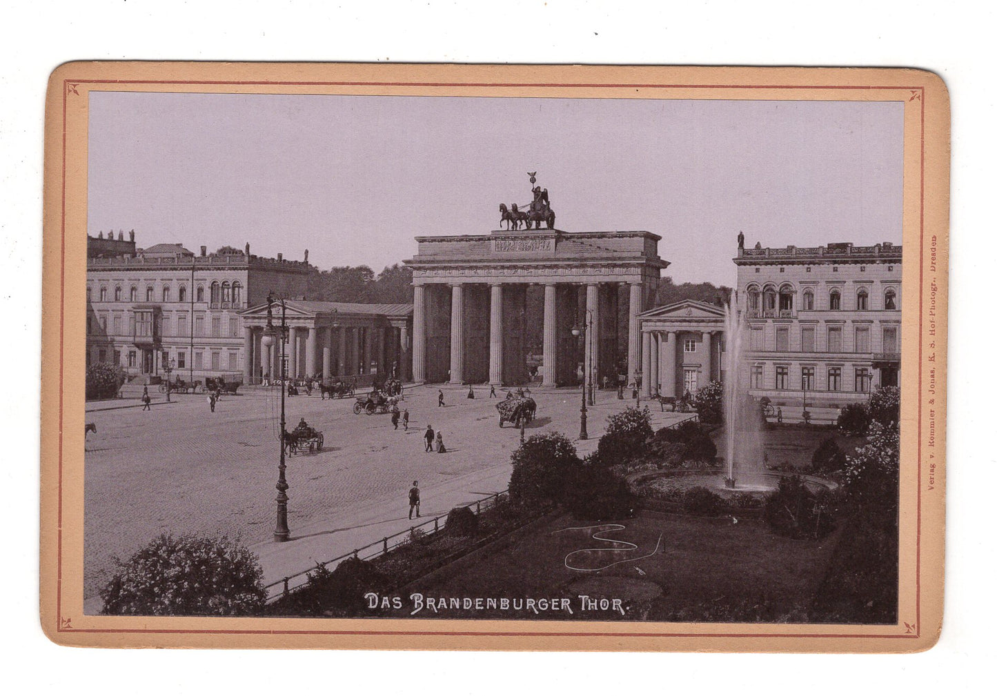 Fotografie Berlin / Das Brandenburger Tor - 1893 / CAB U-36