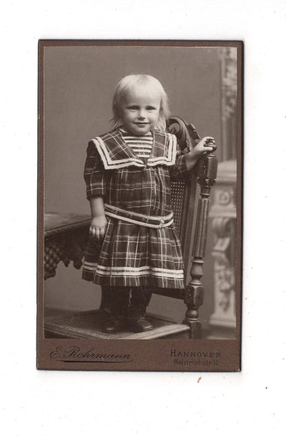 Fotografie Niedlicher kleiner Junge - Hannover um 1910 / CDV M1-15