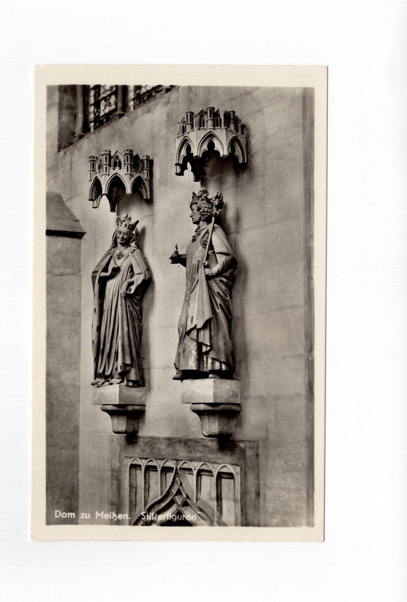 Ansichtskarte  Dom zu Meißen / Stifterfiguren