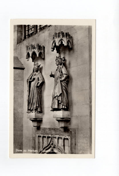 Ansichtskarte  Dom zu Meißen / Stifterfiguren
